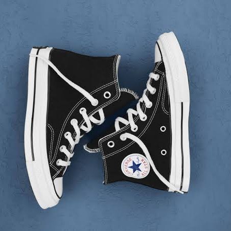 sepatu pria-converse cowok-all star - c.hitam panjang, 36