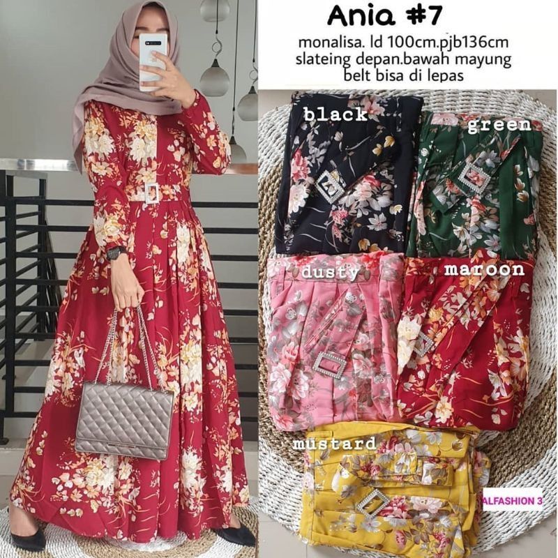 Ania 3 - Gamis Ania 3 / Ania Maxy LD110 FREE BELT /  Maxy Monalisa Busui / R.8 - 236-5818 / R.12 - 236-5924