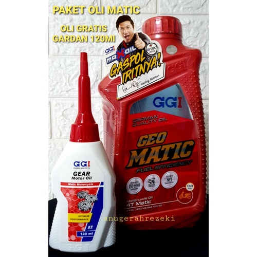 PAKET OLI MOTOR MATIC (SEMUA JENIS MOTOR MATIC) / GGI GEO MATIC JASO SL (0.8L)