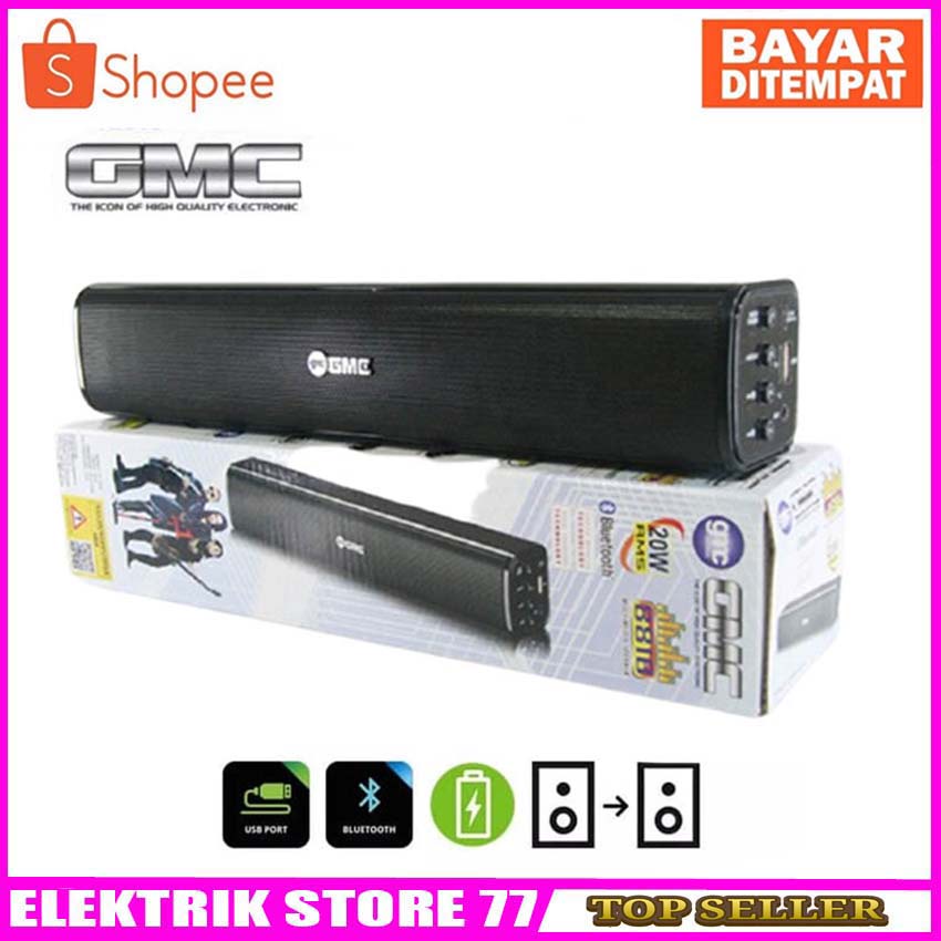 Speaker Bluetooth Gede GMC 881B Speaker Portable USB Memory GMC 881B Super NGEBASS