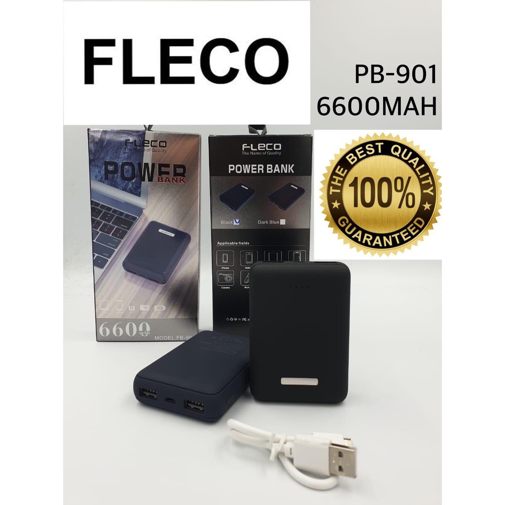 POWER BANK FLECO FB-901 6600 MAH 2 USB ORIGINAL