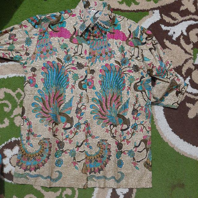 Bswart Batik Hrb026 Kenongo Hem Pendek Padi Pekalongan M L Xl Batik Pria Murah Modern Grosir