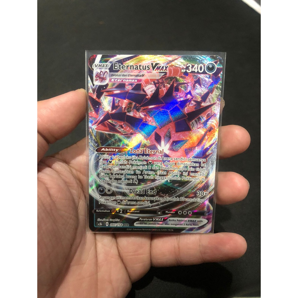 Kartu Pokemon TCG Eternatus VMax RRR Pedang & Perisai VMax Berkilau Original Indonesia Crobat Moltre
