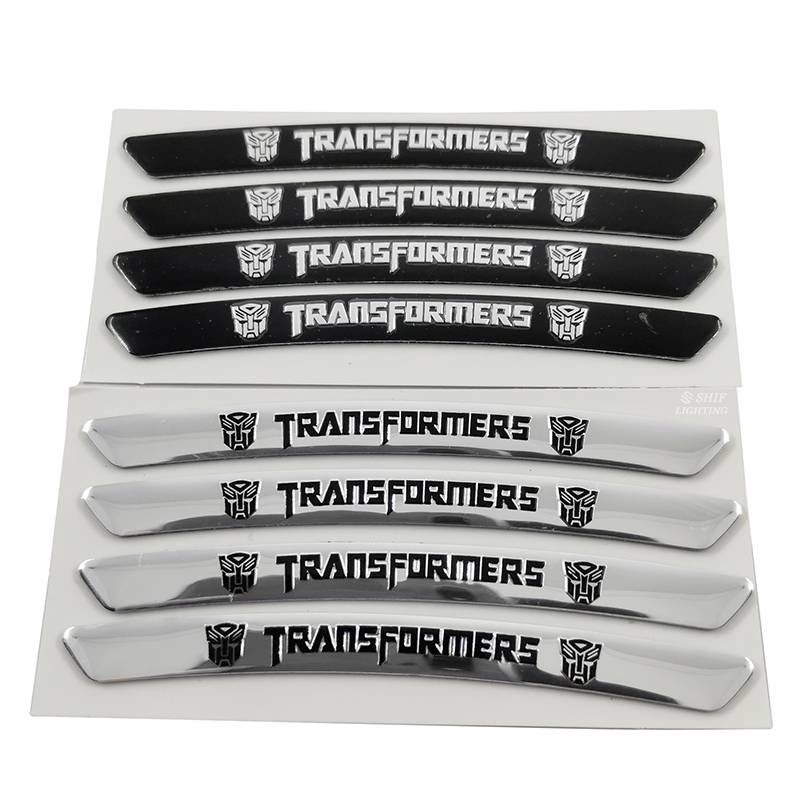 4pcs Stiker Emblem Logo Transformer Bahan Aluminum Untuk Dekorasi Velg Mobil