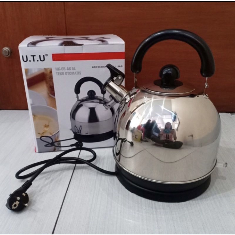 Teko Listrik Otomatis Stainles UTU 5 Liter / Ceret listrik / Whistling Kettle