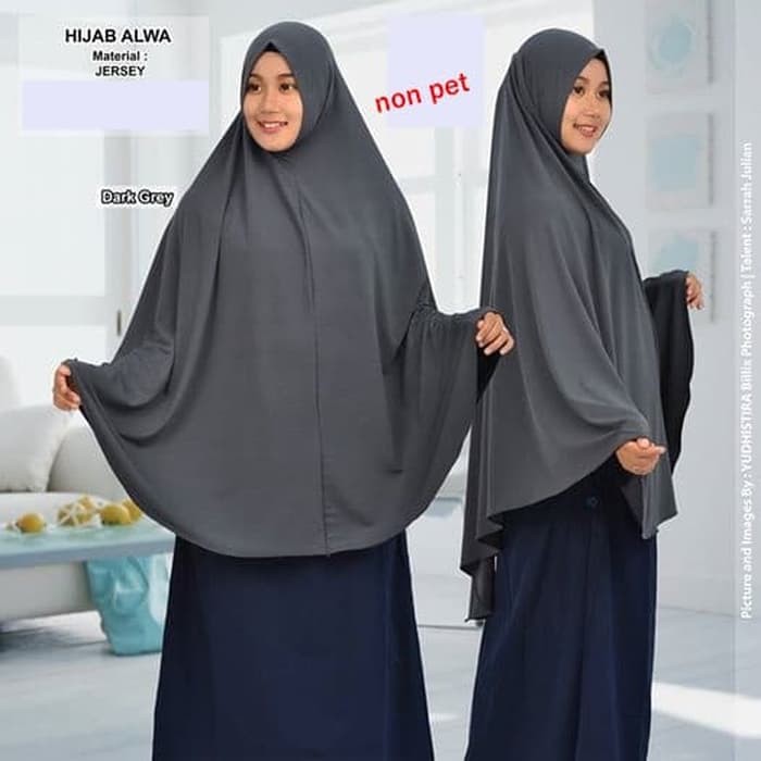 MURAH JILBAB / HIJAB / BERGO SUPER JUMBO ALWA NON PET JERSEY - Putih Grosir Murah