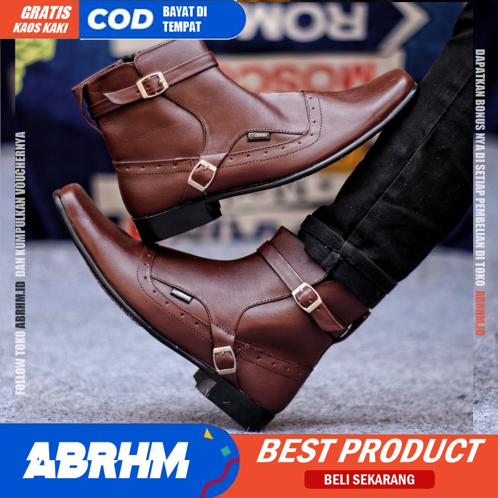 ABRHM X PACUAN Sepatu Formal Pria Sepatu Pantofel Pria Casual Sepatu Kasual Oxford Kerja Kantor Kuliah Kondangan Gaya Keren Kekinian Original Murah Terlaris