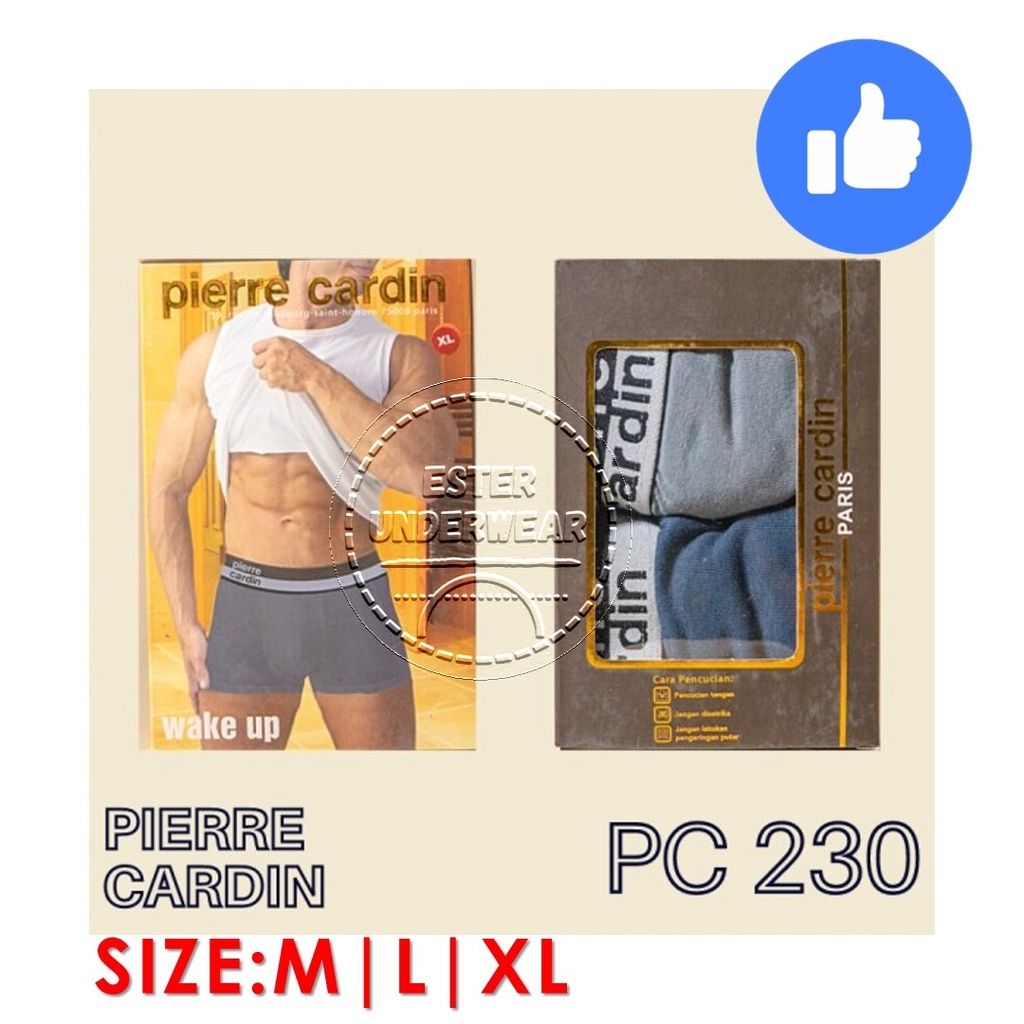 Celana Boxer Pria PIERRE CARDIN  PC 230 ISI-2 PCS harga terjangkau