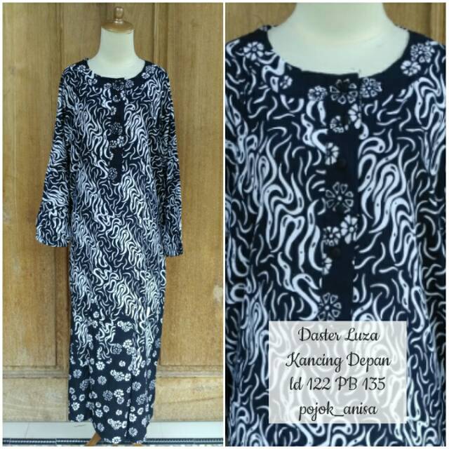 Batik Luza Daster Panjang Busui Kancing Depan
