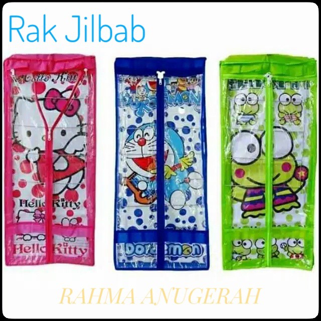 RAK JILBAB GANTUNG KARAKTER | RAK HIJAB GANTUNG | GANTUNGAN TEMPAT WADAH RAK KERUDUNG GANTUNG MURAH 