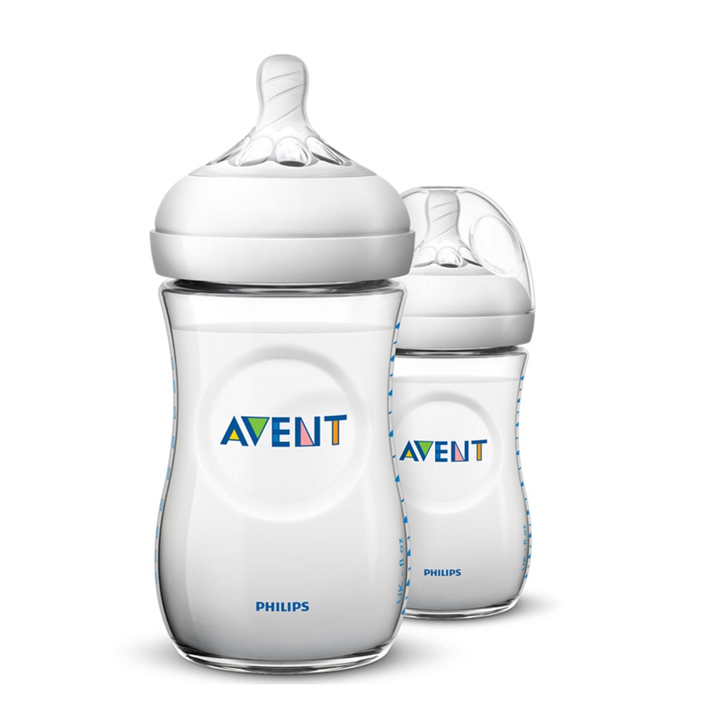 Avent - New Natural Bottle 260ml x 2 WHITE