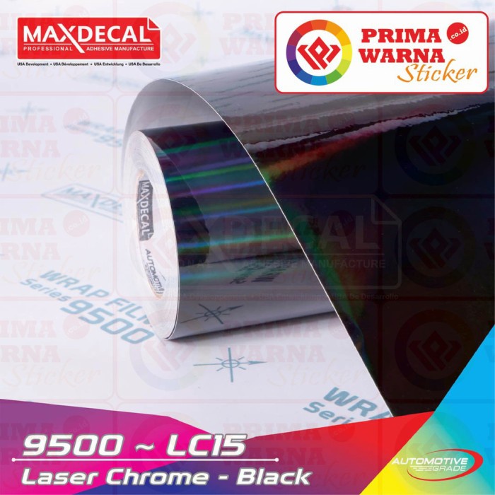 PS [Meteran] MAXDECAL 9500 LC15 BLACK LASER CHROME STICKER