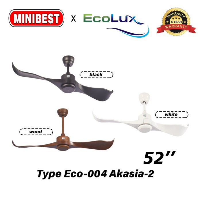 MB Ceilling fan ecolux / Kipas Angin Gantung Plafon / Eco-004 Akasia-2