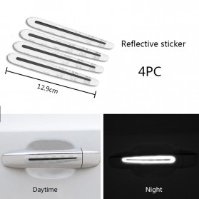 STIKER GAGANG 3D Reflective Sticker Gagang Pintu Mobil Car Door Handle Safety Warning Scratch Resist