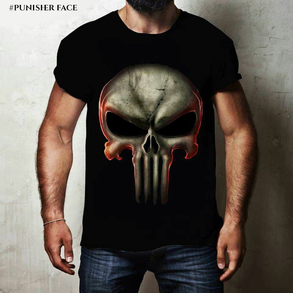 Kaos 3D Punisher Face