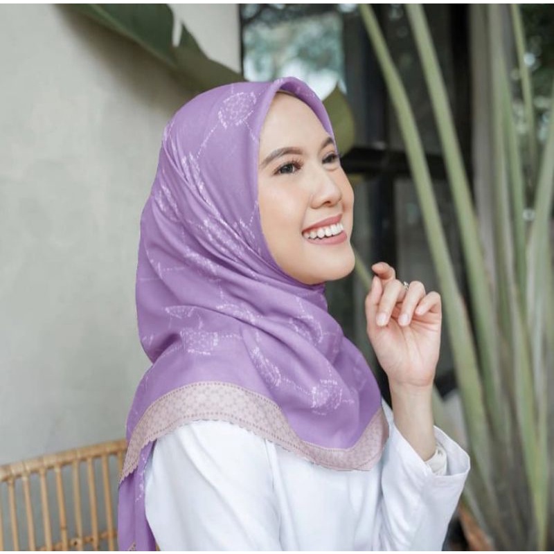 PROMO / LUMAN LILAC / JILBAB VOAL PREMIUM / GROSIR HIJAB / HIJAB SEGI EMPAT / VOAL MOTIF PREMIUM / D