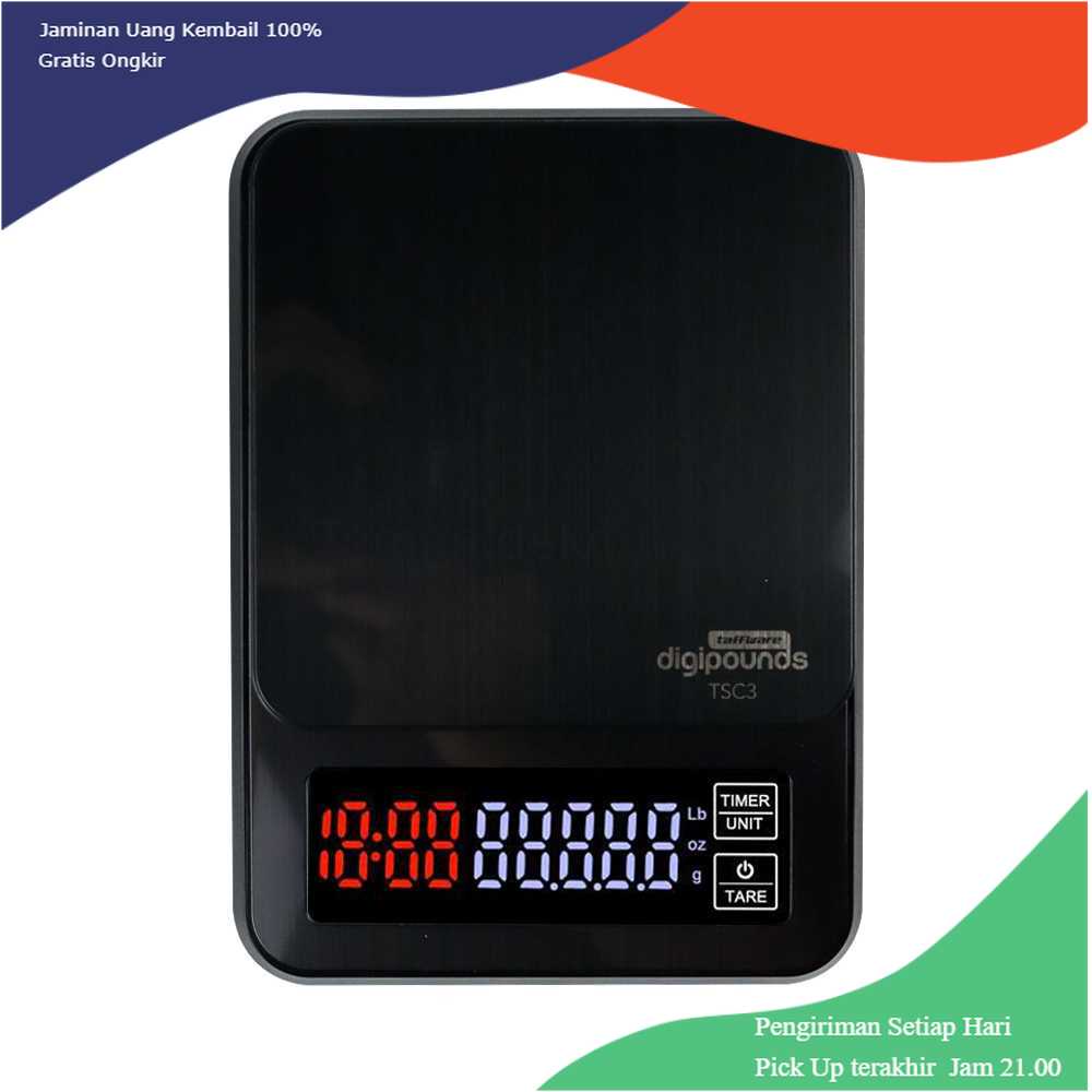 TD-DA1 Taffware Digipounds Timbangan Dapur Digital Coffee Scale TSC3/5/10