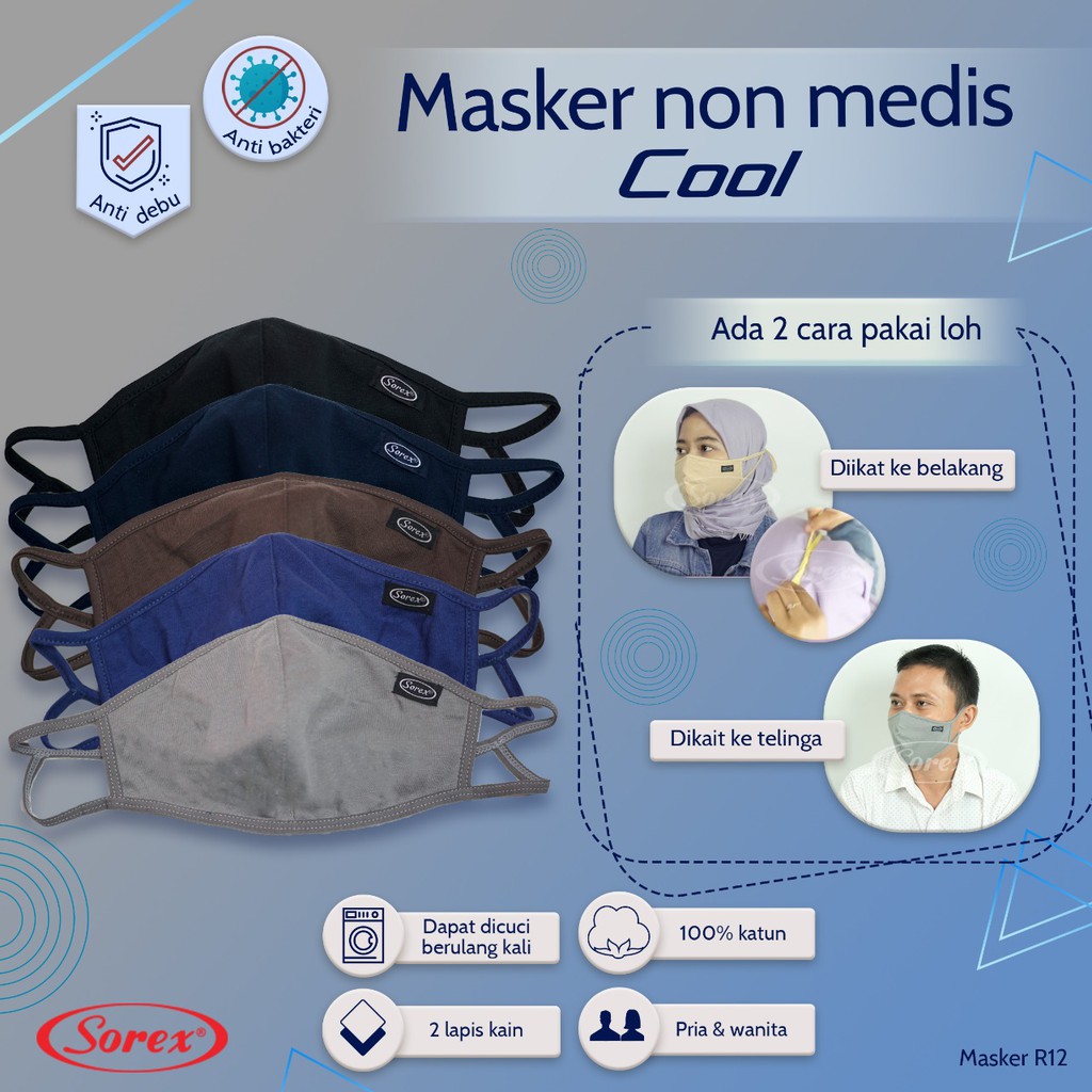 MASKER KAIN NON MEDIS 11 &amp; 12 SOREX OBRAL