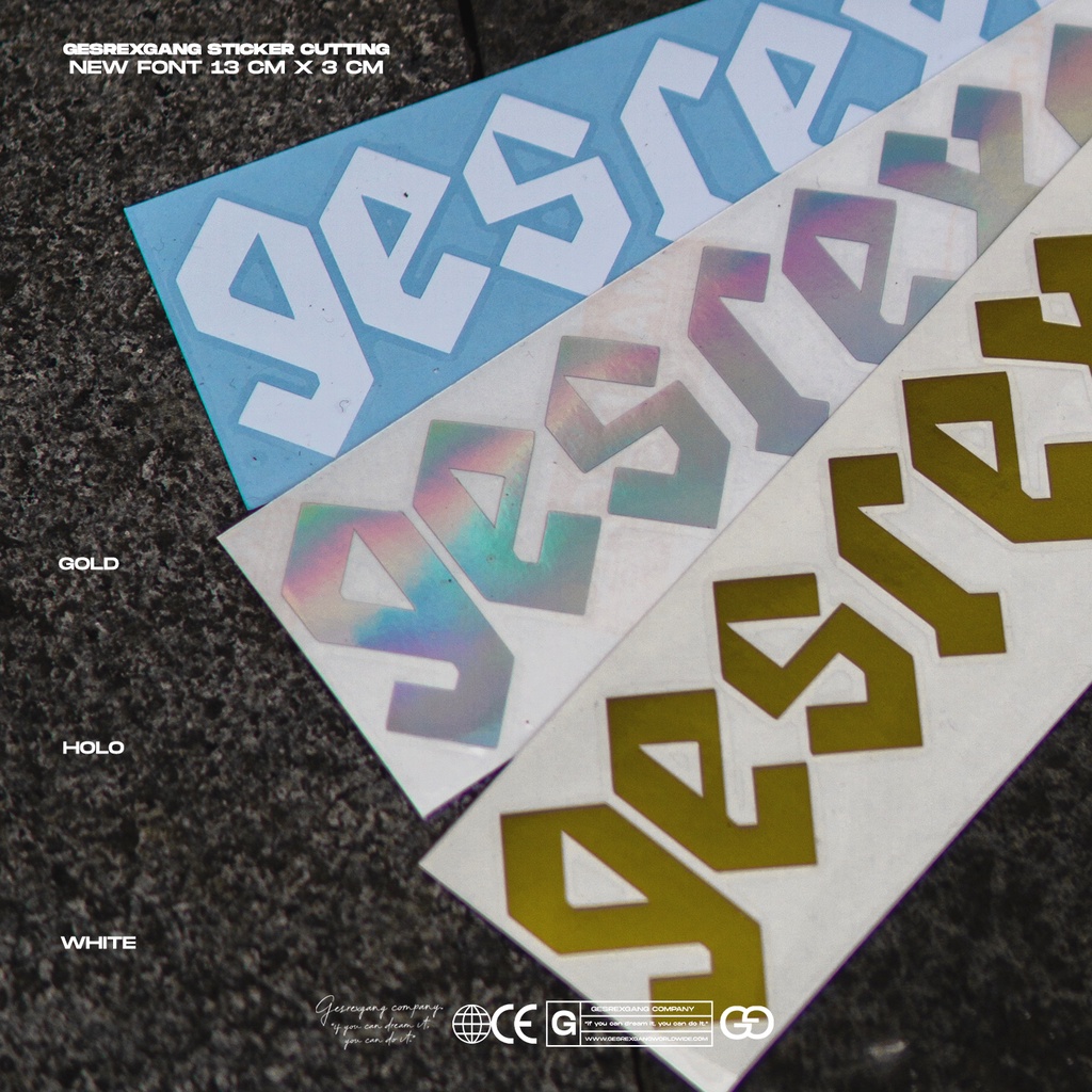 

GESREXGANG STICKER CUTTING 13 CM x 3 CM