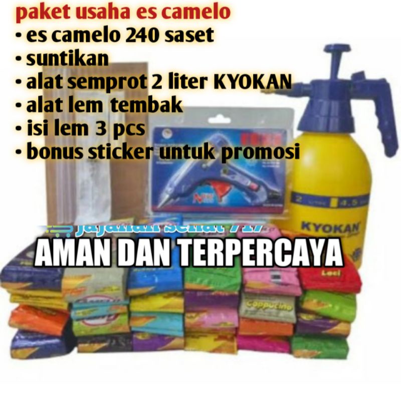 

PAKET LENGKAP USAHA ES CAMELO 24 RENCENG MODAL KECIL UNTUNG BESAR