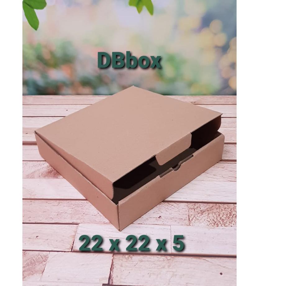 

[COD] ( 10 pcs ) Kardus 22x22x5 cm...Die Cut untuk kotak Aksesoris dll, model box pizza