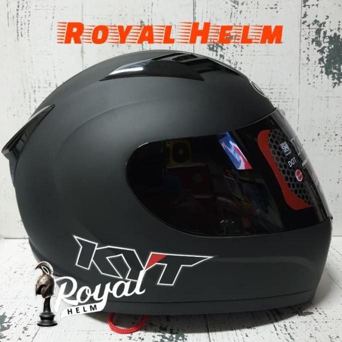 Helm Kyt R10 Solid Black Matt / Hitam Doff Size L Ready Stok