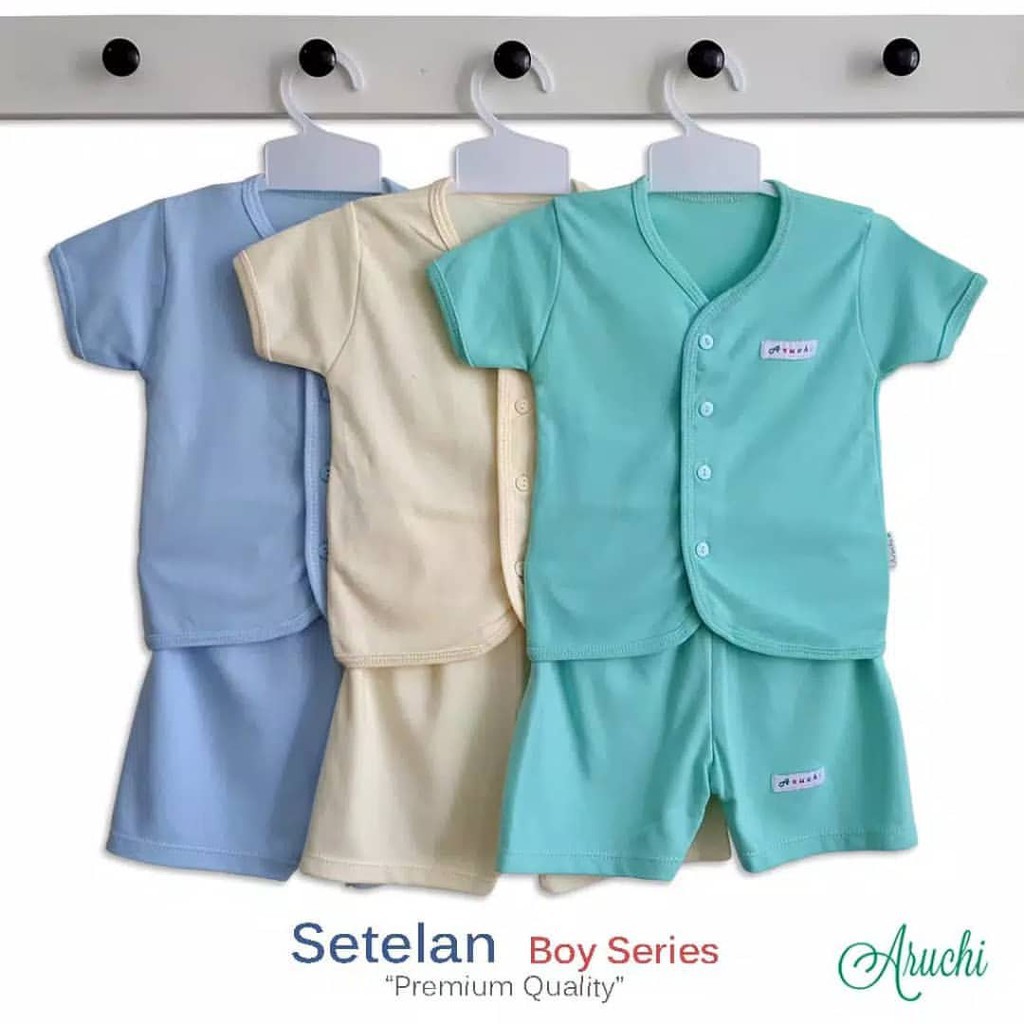 3 Stelan Baju Pendek Aruchi Boy Series