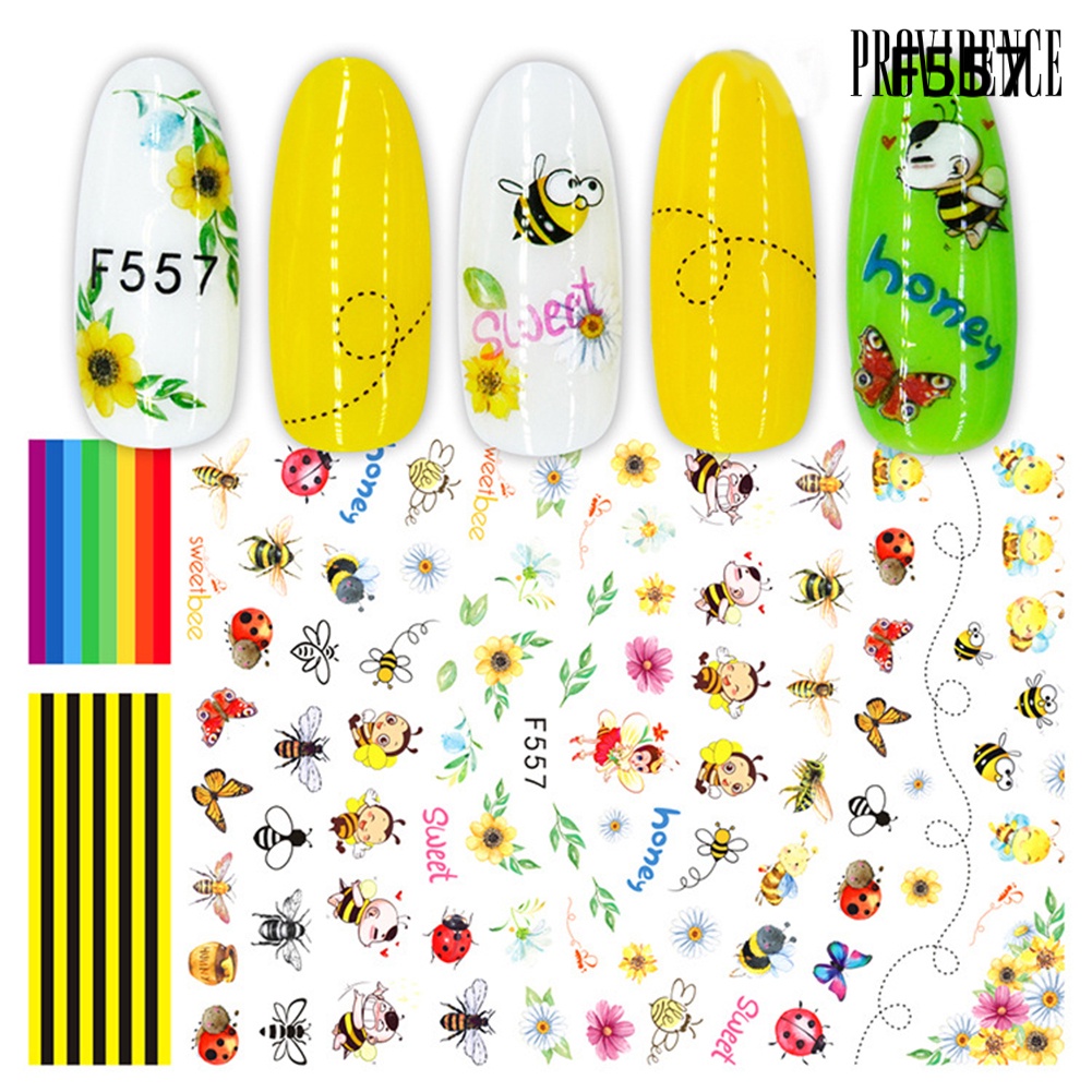 Providence Super Thin 3D English Letters Animal Fruit Leaf Nail Sticker Adhesive Decoration