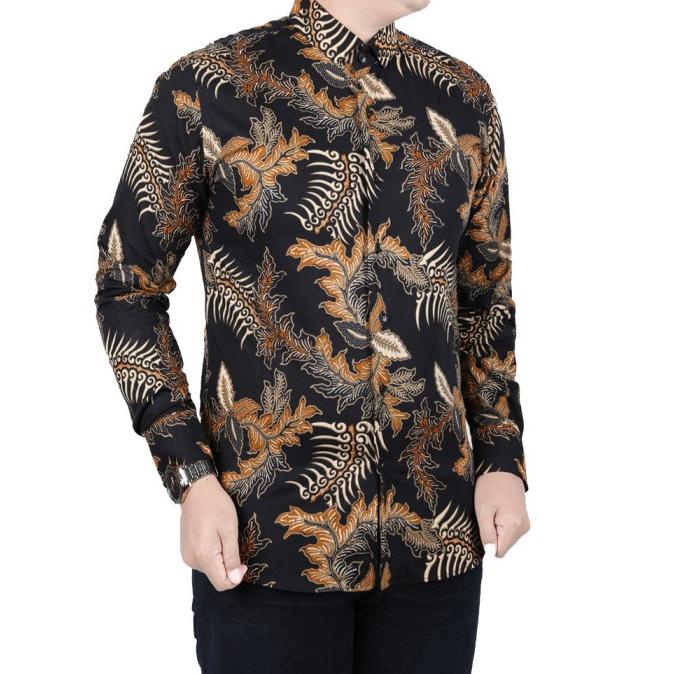 VM Kemeja Batik Panjang Slimfit Batik Pria Modern Slimfit B560