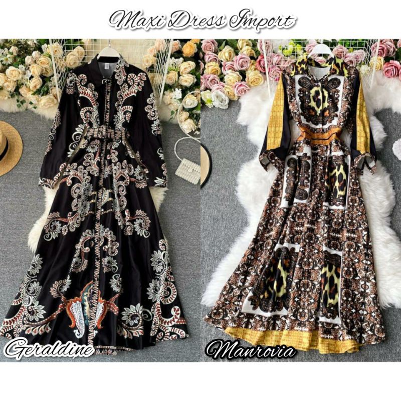 MAXI DRESS IMPORT / BKK DRESS KATUN SILK BUSUI