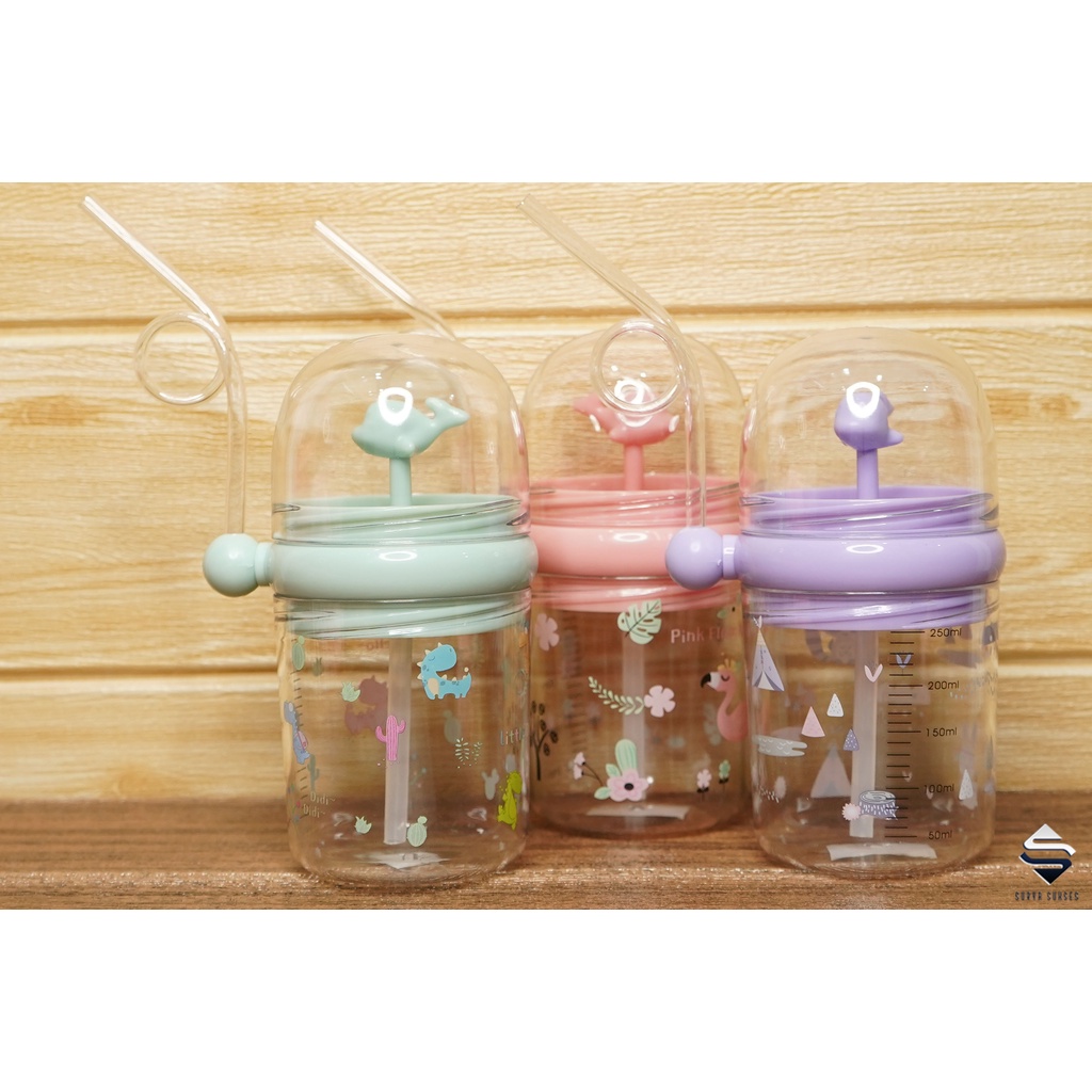 AFD TEMPAT MINUM ANAK MODEL AIR MANCUR | SEDOTAN PORTABLE UNIK / Botol Minum Spray Air Mancur Bentuk-Random non bubble wr