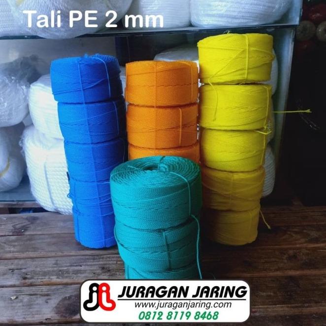 TALI TAMBANG PLASTIK 2 MM ROLL BESAR - MERAH