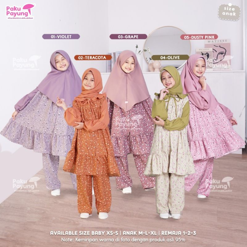 Irha Set Tunik Celana plus Jilbab Original by Paku Payung PPC Terbaru Setelan Perempuan Tunic Atasan