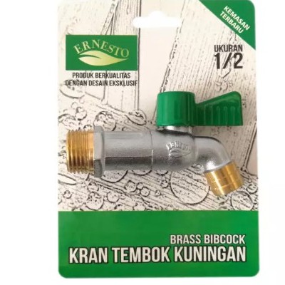 KRAN KERAN TEMBOK KUNINGAN 1/2&quot;/ BRASS BIBCOCK/KERAN KAMAR MANDI TOILET WC