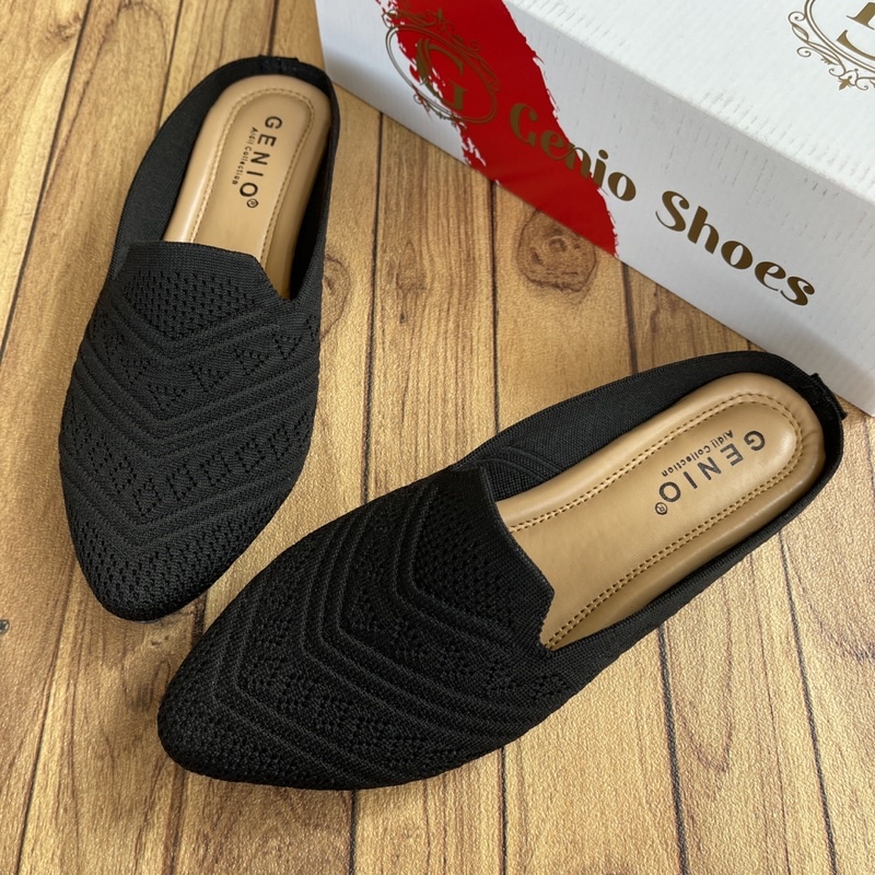 SEPATU RAJUT WANITA IMPOR PREMIUM  FLAT SHOES GENIO E83