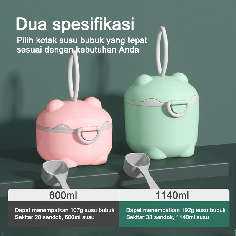 Kotak susu bubuk bayi/Wadah susu bubuk bayi/Toples susu bubuk bayi/Kotak penyimpanan susu bubuk bayi (B190)