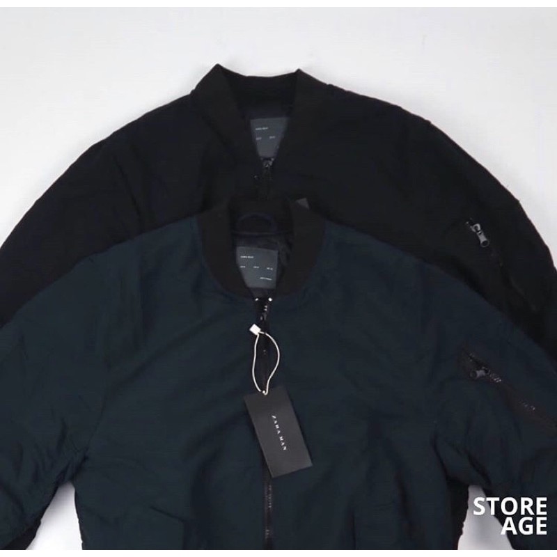 Zara Bomber Jacket (Black&Navy)
