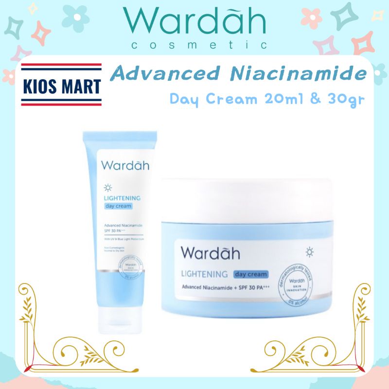 Wardah Lightening Advanced Niacinamide Day Cream SPF 30 PA+++ 20ml &amp; 30g