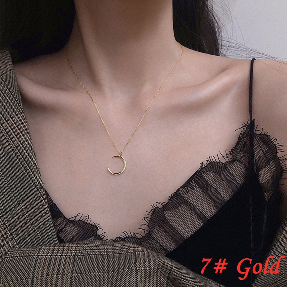 Korean Long Section Pendant Elegant Necklace Women Ladies Simple Accessories Fashion Jewelry Decor-7# Gold