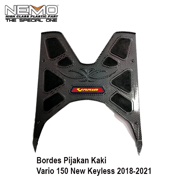 Bordes Pijakan Kaki Vario 150 New Keyless 2018 -2021 Carbon Nemo