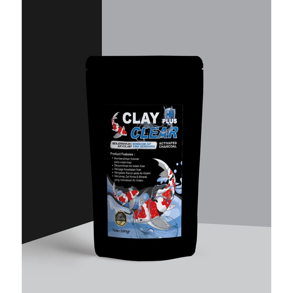 CLAYCLEAR CLAY CLEAR Plus (Hitam) Activated Charcoal Penjernih Kolam 250GR
