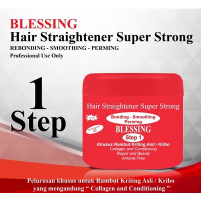 ⭐BAGUS⭐ BLESSING Hair Straightener Step 1 Super Strong 500gr/1000gr | Pelurus Rambut