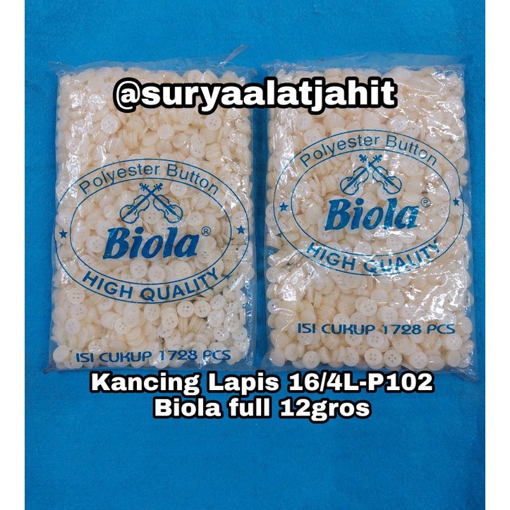 Kancing Lapis 16/4L-P102 Biola full 12gros =rp.61.000/12gros