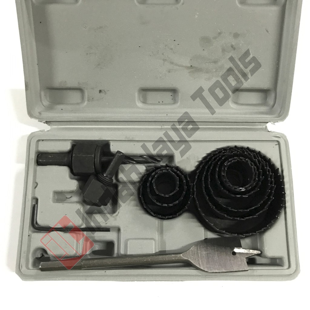 ORANGE Holesaw Kit 13 Pcs Hole Saw Set Kit Mata Bor Pelubang Kayu