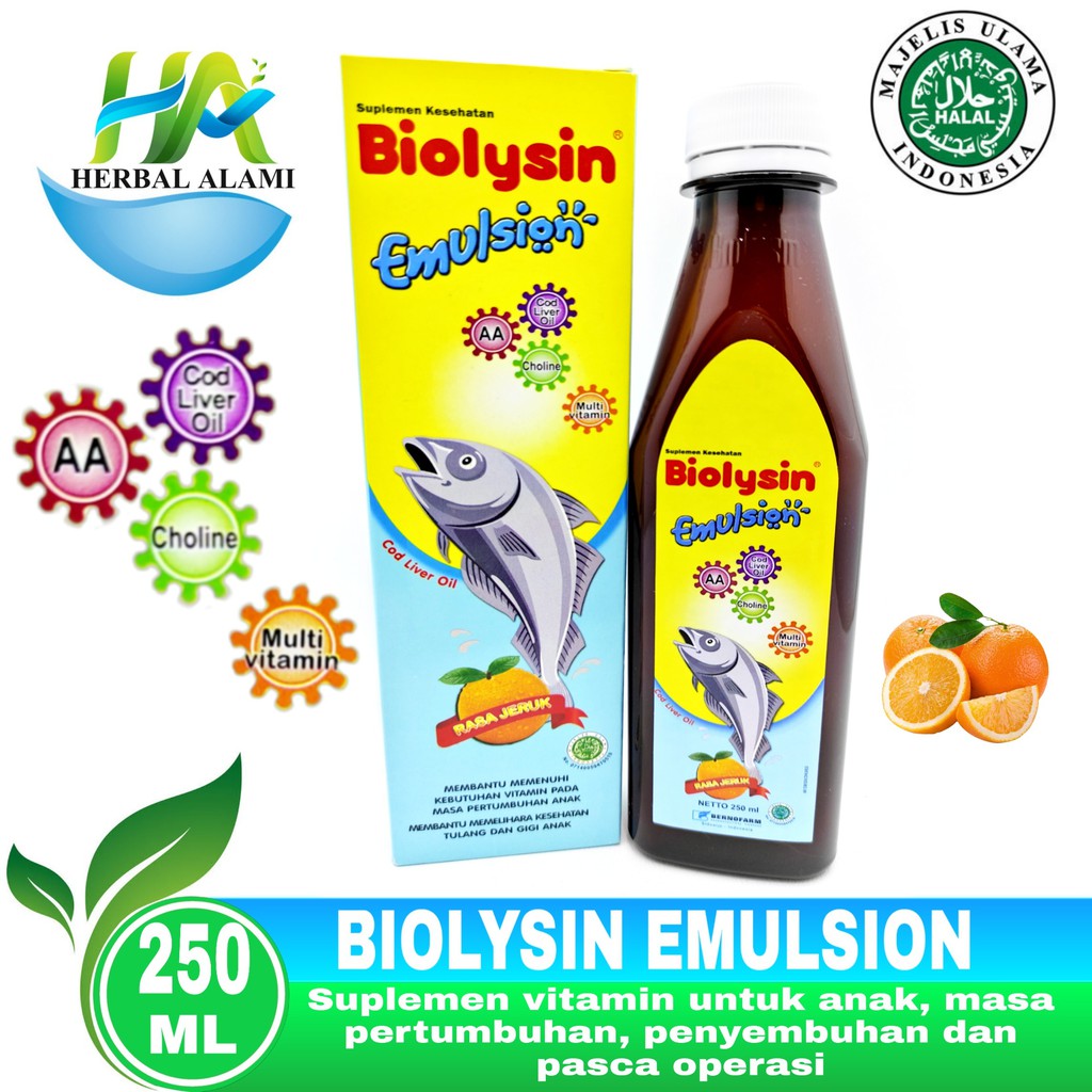 Biolysin Emulsion 250 ML- Minyak Ikan Biolysin