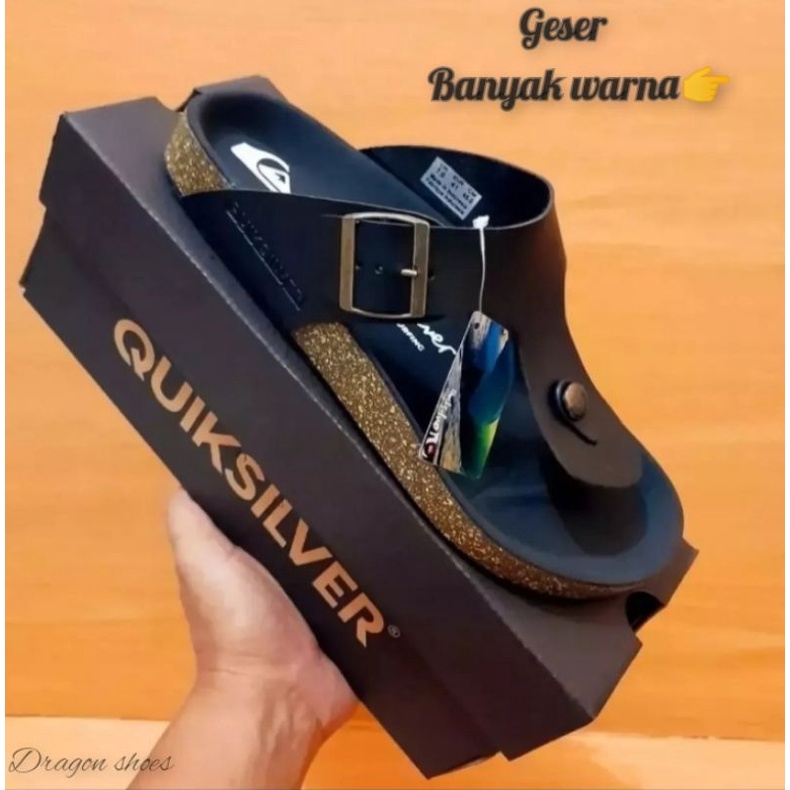 BISA (COD) Sandal Quiksilver Premium Sendal Slop Quiksilver Sandal Quiksilver Premium Original