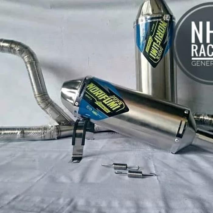 KNALPOT NORIFUMI ROCKET 4 DOUBLE SILINCER BUAT CRF150 KLX DTRACKER