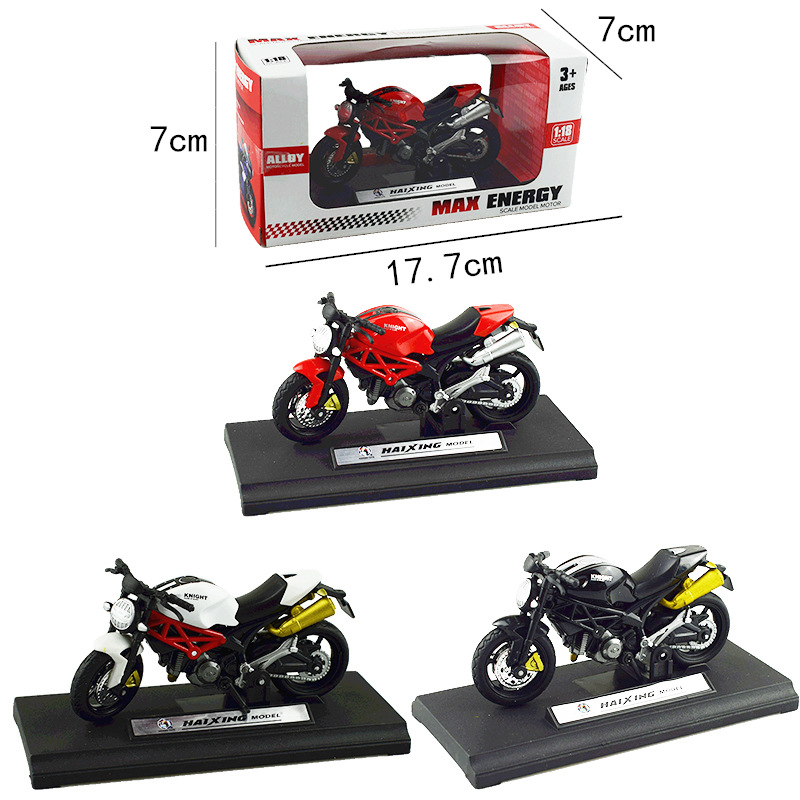 1:18 MINI Diecast Yamaha R6 Motor Lokomotif Simulasi Alloy Lokomotif Balap Model Motor Mainan Anak Laki-Laki