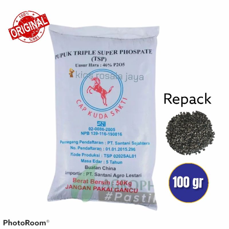 Pupuk TSP Impor Cap Kuda Sakti 100 Gram