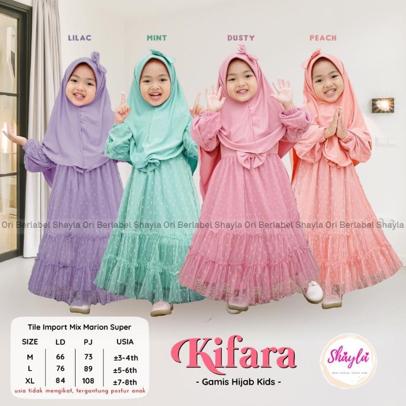 KIFARA DRESS ANAK CEWEK REALPICT BESTSELLER
